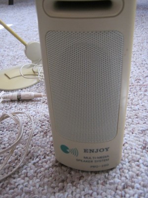 Vintage Computer Speakers & Microphone - Enjoy Pro-260 - 1997 - with power cord