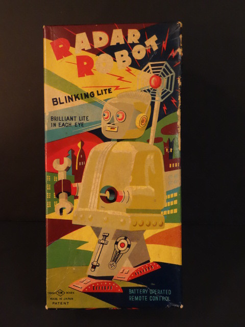 ALL ORIGINAL NOMURA T.N RADAR ROBOT BATT OPERATED + ORIGINAL BOX 1956 JAPAN