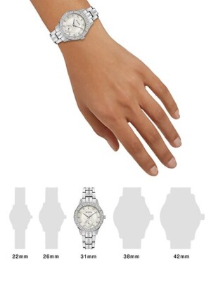 Pre-owned Bulova Silver Womens Analogue Watch Phantom Crystal 96l291