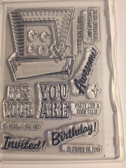 Stampin' Up! MARQUEE MESSAGES(16)Stamps Set-Photopolymer,Marquee,Words/Phrases++