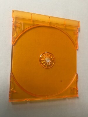 10 PCS NEW High Quality CD Trays FROSTY CLEAR ORANGE, Made in USA FREE SHIP