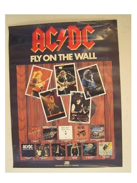 AC/DC Fly On The Wall Poster ACDC ACDC A C D C Old