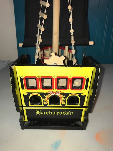 Le Toy Van Barbarossa Pirate Ship Wooden Budkins Boat wood toy lil people SCALE