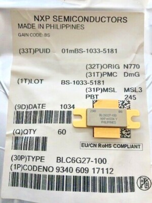 1 Stück BLC6G27-100 Leistungstransistor / power transistor NXP no 9340 609 17112