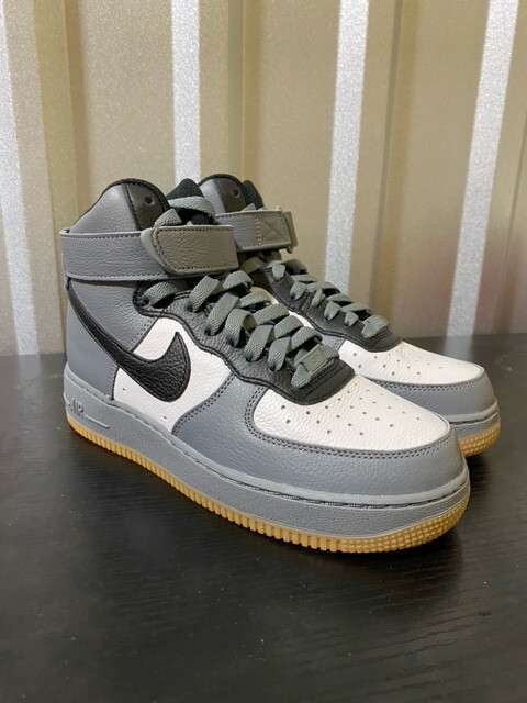 

Женские кроссовки Nike By You ID NBY Air Force 1 High Grey White Black Gum Sole, размер 7,5, Серый, Nike Air Force 1