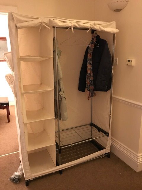 Metal And Canvas Fabric Wardrobe In Whitchurch Cardiff Gumtree