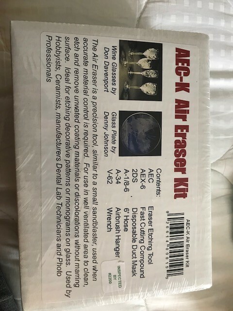 PAASCHE AIR ERASER KIT Etching Glass-Airbrush-Hobby-Art New in Box