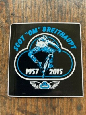 SE Racing Bikes BMX Scot ''OM'' Breithaupt 3'' x 3'' sticker - black & blue
