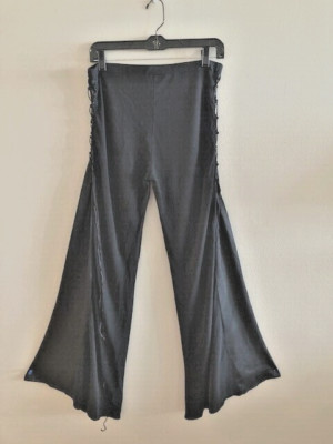 tempo paris women's flair bottom pants with satin inserts US Size S Italy