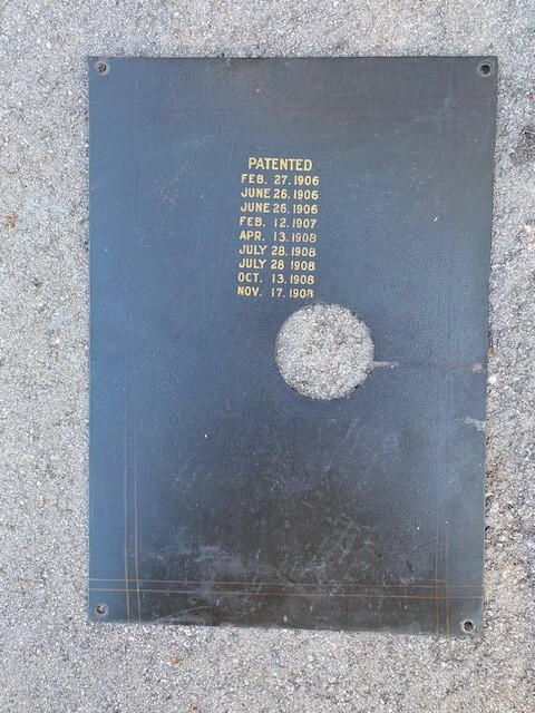 Antique Vintage J. Baum Safe & Lock Co. Inside Door Plate With Patent Dates