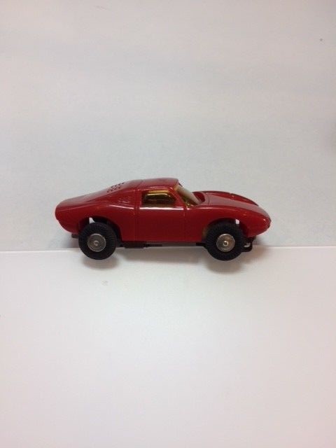 ATLAS - RARE Porsche 904 GTO-Red-Yellow Sun Screens - H O Slot Car