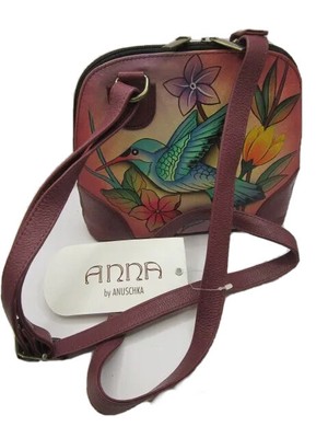 NWT Anuschka Crossbody Butterflies & Flowers