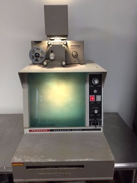 Eastman Kodak Recordak Magnaprint Reader Model PE-1A *POWERS ON/LOCAL PICKUP*