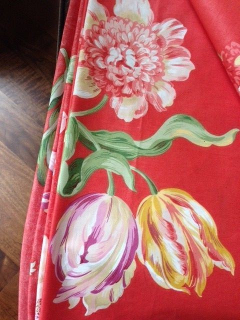 BRUNSCHWIG & FILS TULIPA Royal Botanic Kew Cotton Chintz Fabric 10-1/4 yards