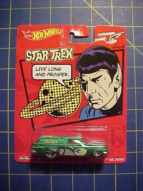 1/64 HOT WHEELS STAR TREK SPOCK '59 CHEVY DELIVERY! NIP REAL