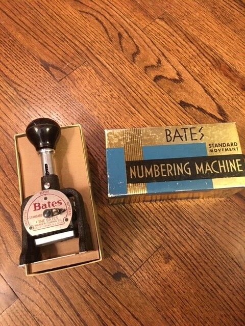 Bates Numbering Machine