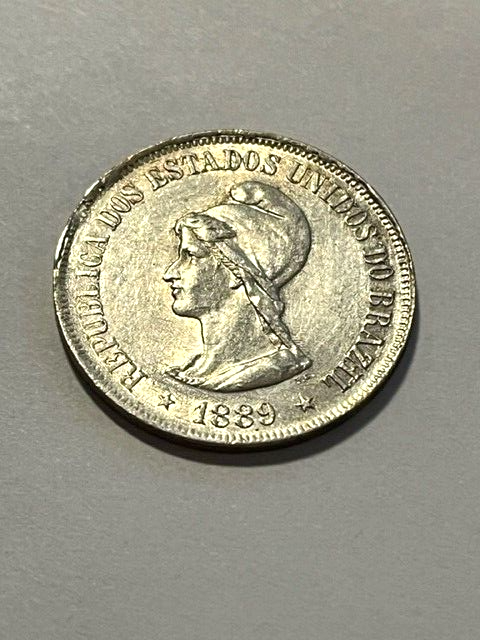 1889年ブラジル 500ヘイス銀貨 1889 Brazil 500 Reis Silver XF #525 | eBay