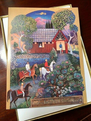 NIB 11 Blank Notecards+Env. Covered Bridge at Chestnut Creek, Lenore De Pree, NC