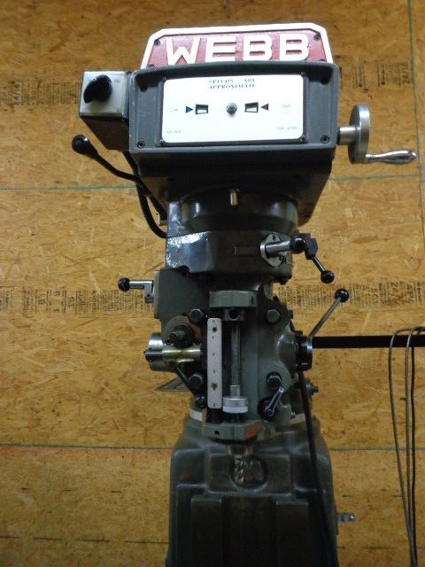 WEBB 10 X 50 VERTICAL MILLING MACHINE DRP PF STK13848AI