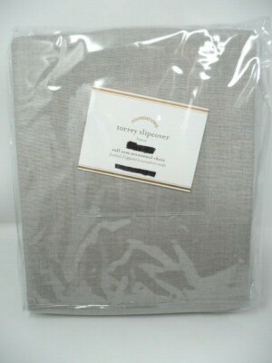 Pottery Barn Torrey Roll Arm occasional Chair Cushion cover  Heather Gray