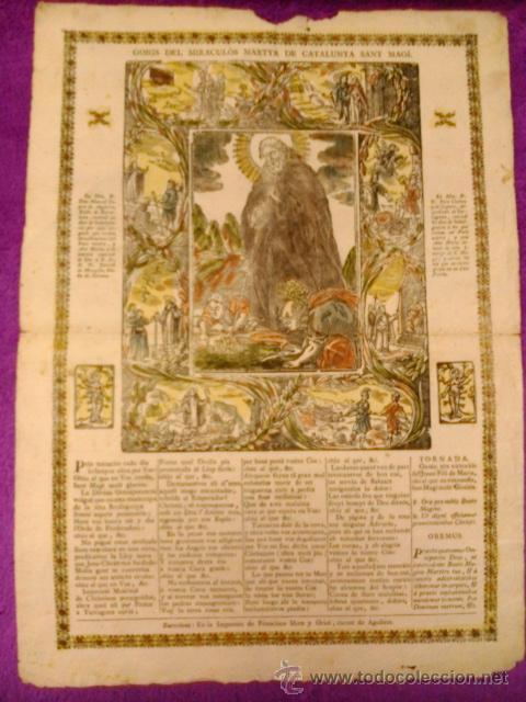 Goig Del Miraculos Martyr De Catalunya Sant Magi Goig 1798