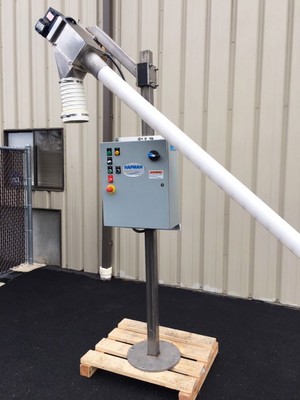 Hapman Helix Flexible Screw Conveyor with Bulk Hopper for Bulk Material Handling