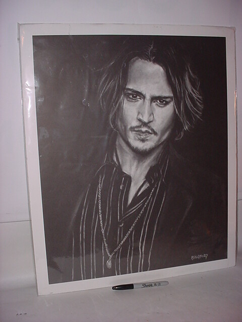Johnny Depp Portrait Art Print by BRADFORD J. SALAMON