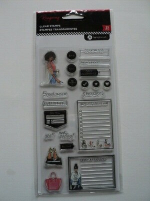 HAMPTON ART RONGRONG CLEAR STAMPS 'BUDGET' SC0917 BNIP *LOOK* 