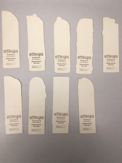 STAR WARS Random House (9) bookmarks VINTAGE 1983 Luke, Darth, R2, C3P0, Han, Ob