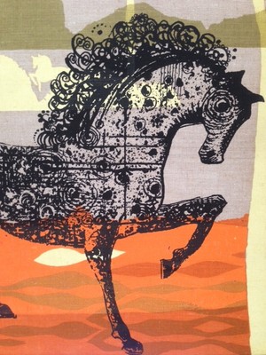 Tom Tru Silk Print Wall Hanging Tapestry- Evelyn Ackerman Era