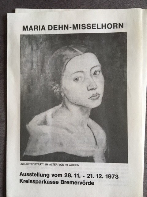 Altes Faltblatt Maria Dehn-Misselhorn + Fritz Dehn, Appeln 1973