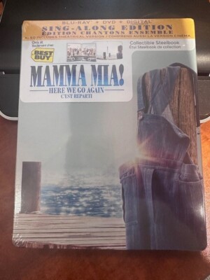 Mamma Mia! Here We Go Again Steelbook Best Buy (Blu-ray/DVD/Digital) New **Read 