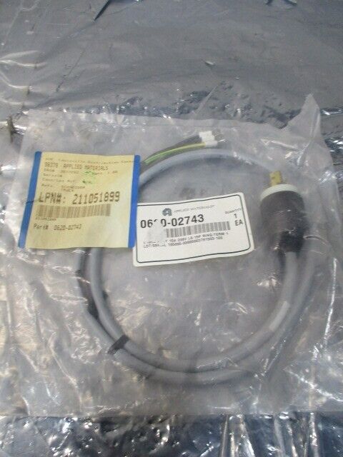 AMAT 0620-02743 CABLE ASSY 15A 208V L6-15P RING-TERM 1, 112198