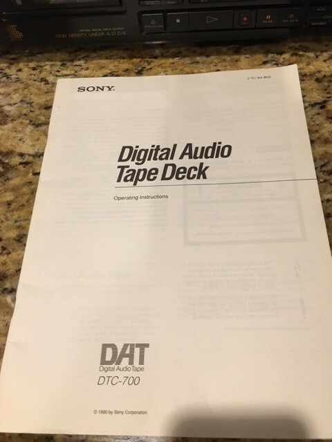 Sony DTC-700 Digital Audio Tape Deck w/ Remote & Manual + 10 Tapes!