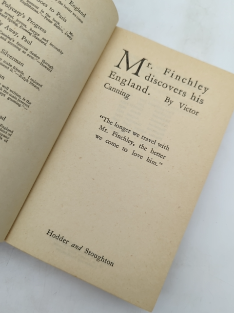 Mr Finchley Discovers His England by Victor Canning (Cloth, 1940) — Lot 046, photograph 5