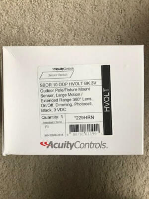 Acuity SBOR 10 ODP HVOLT BK 3V outdoor pole/fixture mount sensor 360deg - on/off