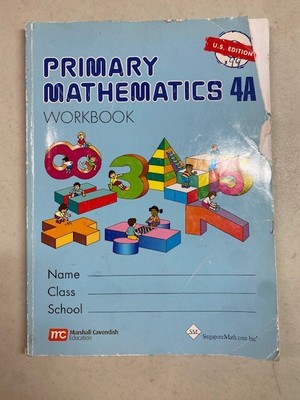 Primary Mathematics 4A-WORKBOOK (US Edition) - Paperback - GOOD