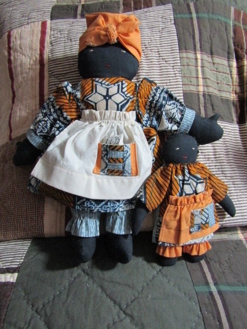 REDUCED!!!  Vintage Artisan made Cloth Doll