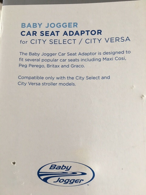 Baby Jogger car seat adaptor