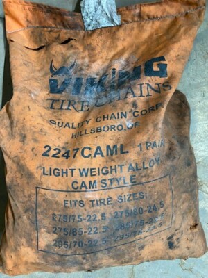 Pair -  2247CAML Cam 5.9mm Link Tire Chains Snow Traction Commercial Truck