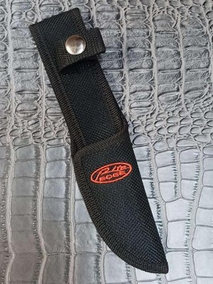 Black Up & Down Retaining Snap w Button Belt Loop Fix Blade Knife Sheath