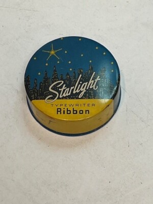 Vintage Starlight Typewriter Ribbon Tin Empty Underwood-New York