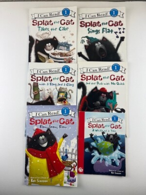 Splat the Cat I Can Read Books Lot of 6 Beginning Reading Level 1 by Rob Scotton
