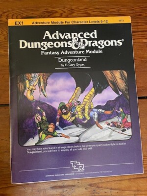 Vintage 1983 Dungeonland Module EX1 (complete) Very Fine Condition AD&D