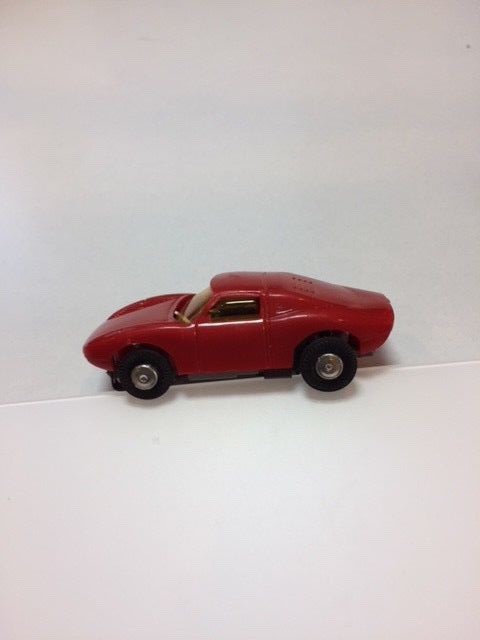 ATLAS - RARE Porsche 904 GTO-Red-Yellow Sun Screens - H O Slot Car