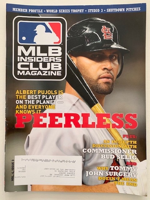 LOT OF 27 MLB BASEBALL INSIDER'S CLUB MAGAZINES,VOL 2 ISSUE 2-VOL 8 ISSUE 1