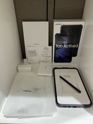 Samsung Galaxy Tab Active 3 Empty Box, Inserts, Dust Covers, Case, Pen READ 