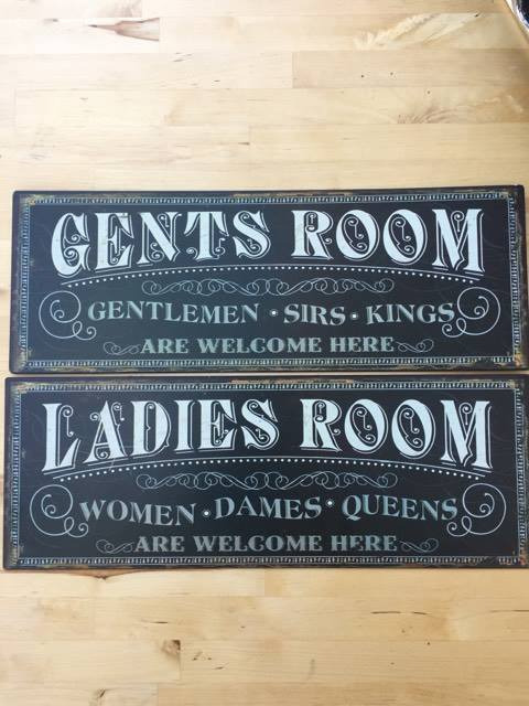 Vintage Bathroom Door Signs In Sunderland Tyne