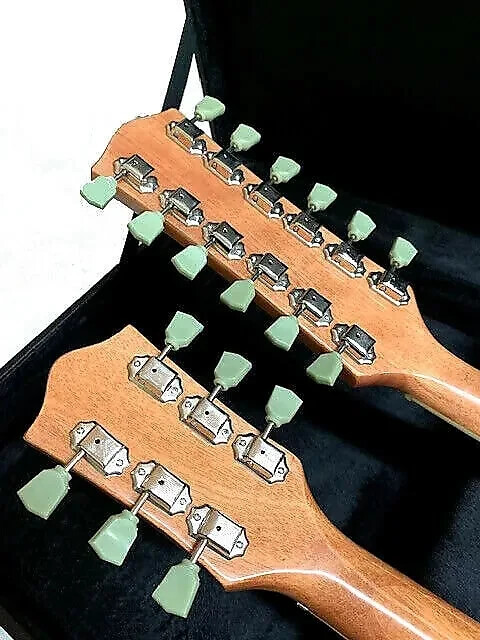 New Custom SG STYLE 6/12 BURL MAPLE Double Neck Electric Guitar With HARD Case