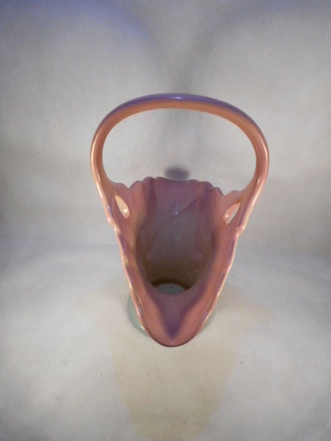 Vintage Hull USA Pottery W1G Wildflower Handled Basket 10 1/2 in.